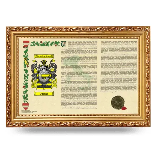 Guarino Armorial Landscape Framed - Gold
