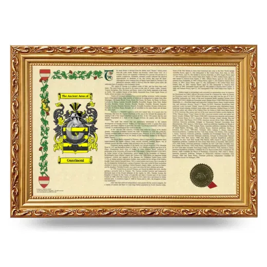 Guarinoni Armorial Landscape Framed - Gold