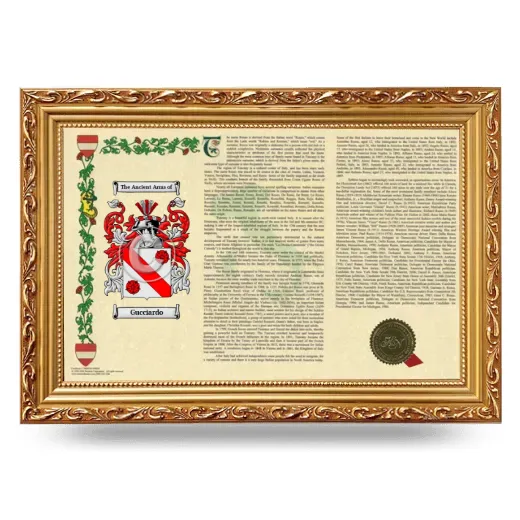 Gucciardo Armorial Landscape Framed - Gold