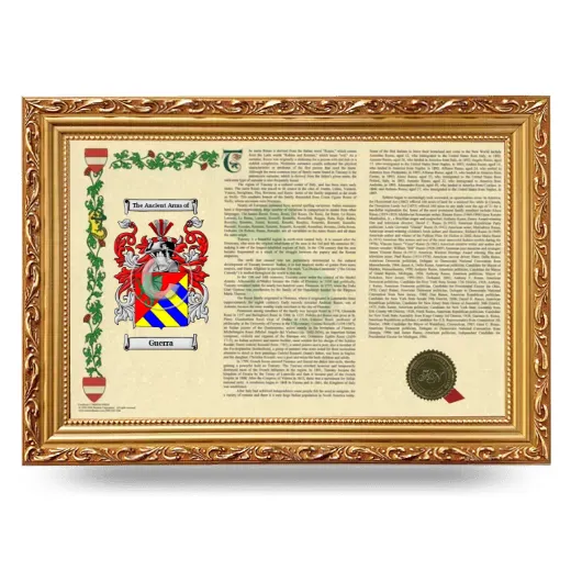 Guerra Armorial Landscape Framed - Gold