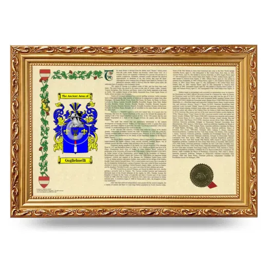 Guglielmelli Armorial Landscape Framed - Gold