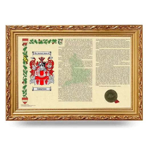 Guinevere Armorial Landscape Framed - Gold