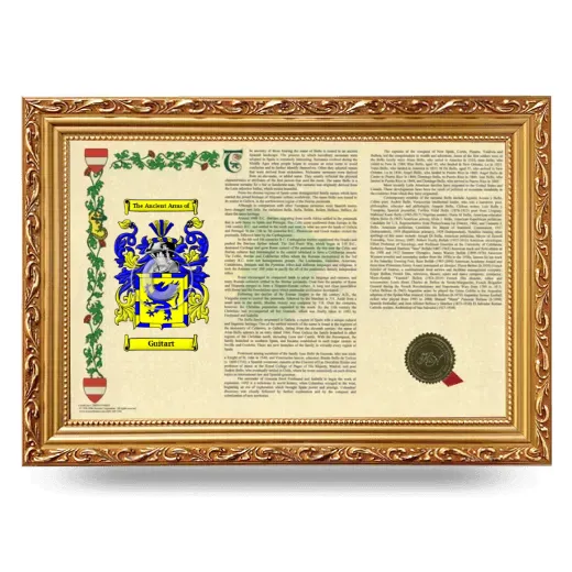 Guitart Armorial Landscape Framed - Gold