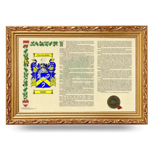 Guyse Armorial Landscape Framed - Gold