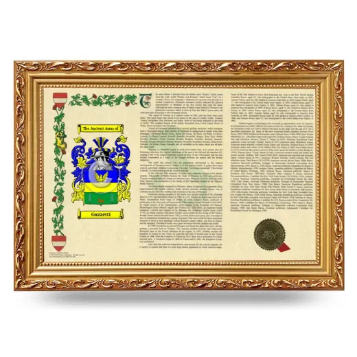 Guzzetti Armorial Landscape Framed - Gold