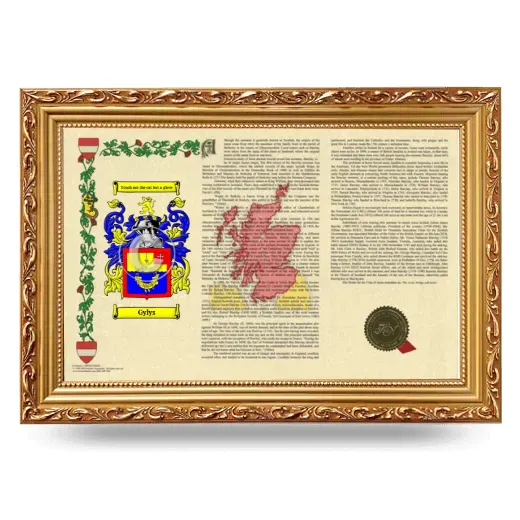 Gylys Armorial Landscape Framed - Gold