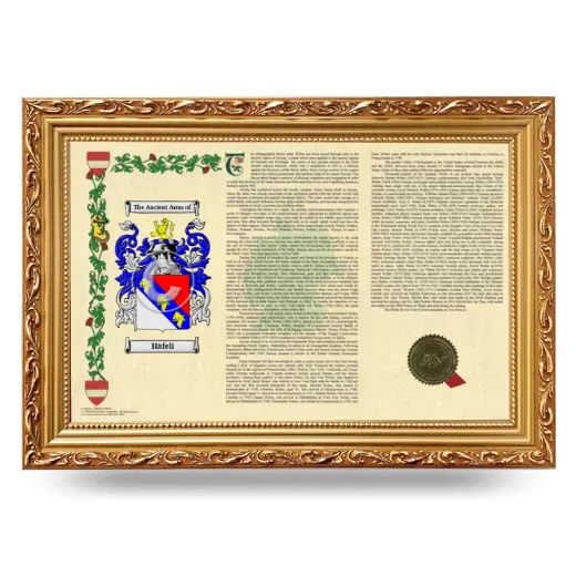 Häfeli Armorial Landscape Framed - Gold