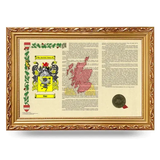 Høy Armorial Landscape Framed - Gold