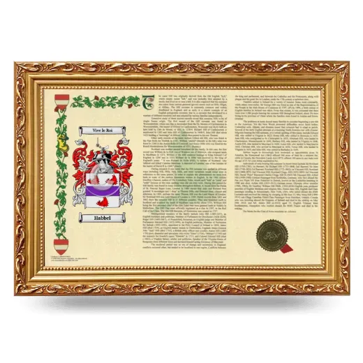 Habbel Armorial Landscape Framed - Gold