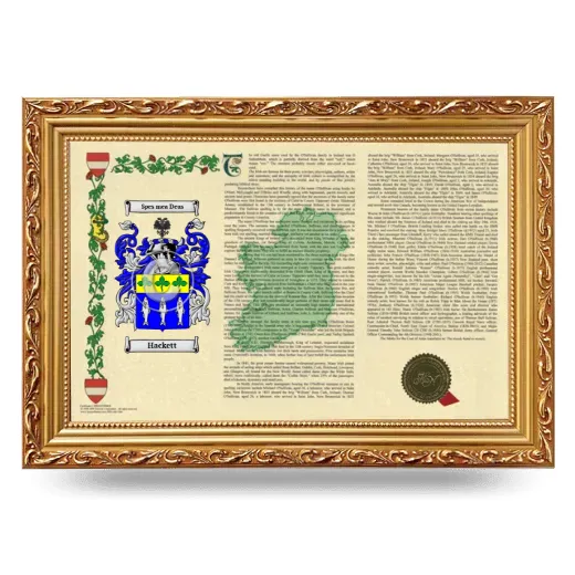 Hackett Armorial Landscape Framed - Gold