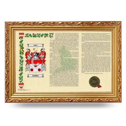Haddon Armorial Landscape Framed - Gold