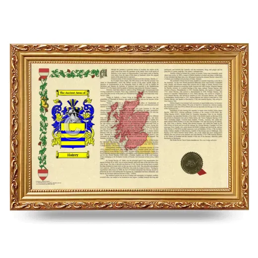 Hairey Armorial Landscape Framed - Gold