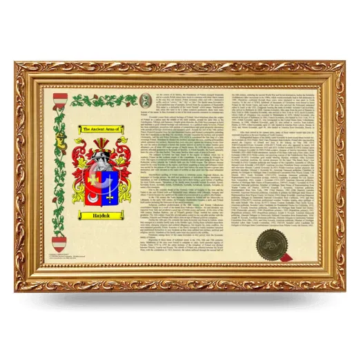Hajduk Armorial Landscape Framed - Gold