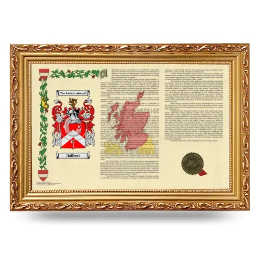 Hallbert Armorial Landscape Framed - Gold