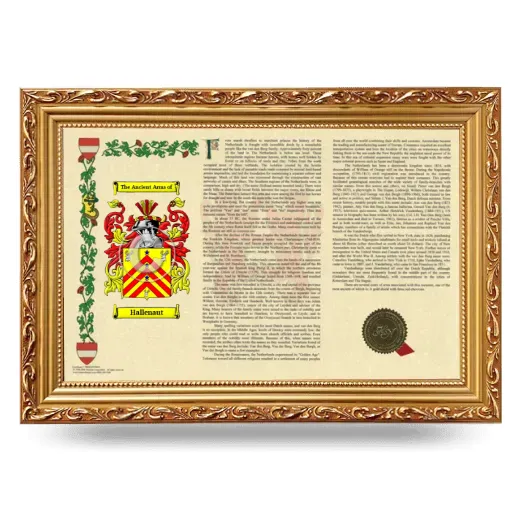 Hallenaut Armorial Landscape Framed - Gold