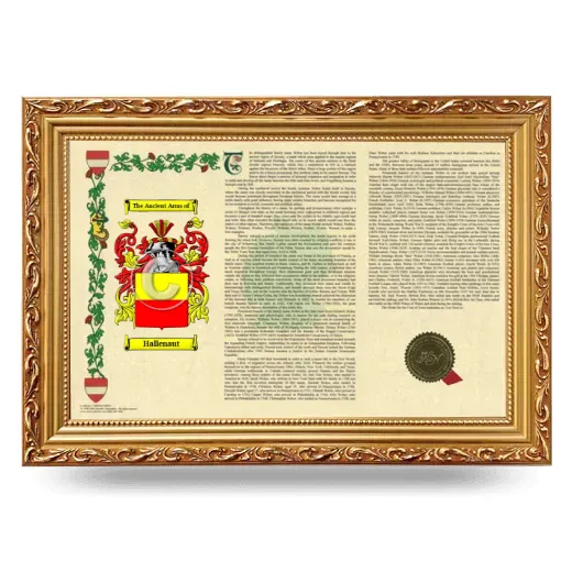 Hallenaut Armorial Landscape Framed - Gold