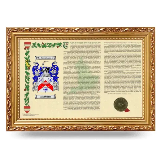 Hallsworth Armorial Landscape Framed - Gold