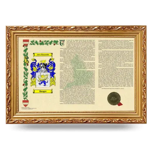 Hangre Armorial Landscape Framed - Gold