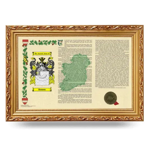 Hanson Armorial Landscape Framed - Gold