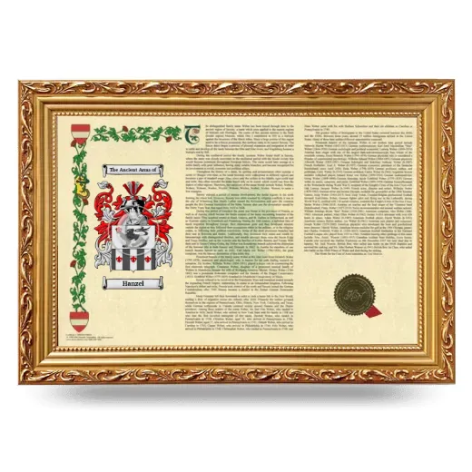 Hanzel Armorial Landscape Framed - Gold