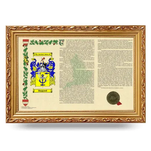 Hapgood Armorial Landscape Framed - Gold