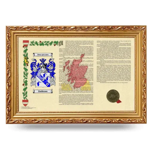 Harbeson Armorial Landscape Framed - Gold