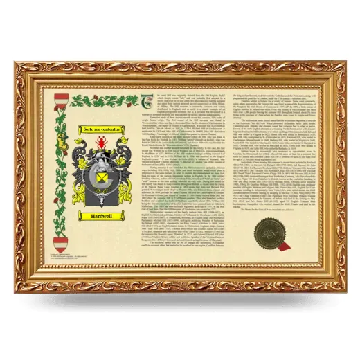 Hardwell Armorial Landscape Framed - Gold