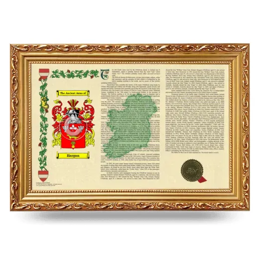 Hargan Armorial Landscape Framed - Gold