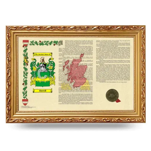 Harroll Armorial Landscape Framed - Gold