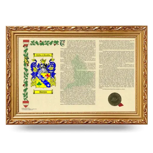 Harryss Armorial Landscape Framed - Gold
