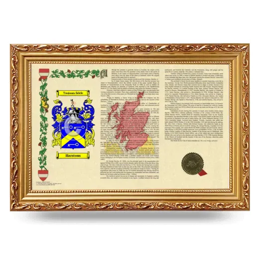 Harstons Armorial Landscape Framed - Gold