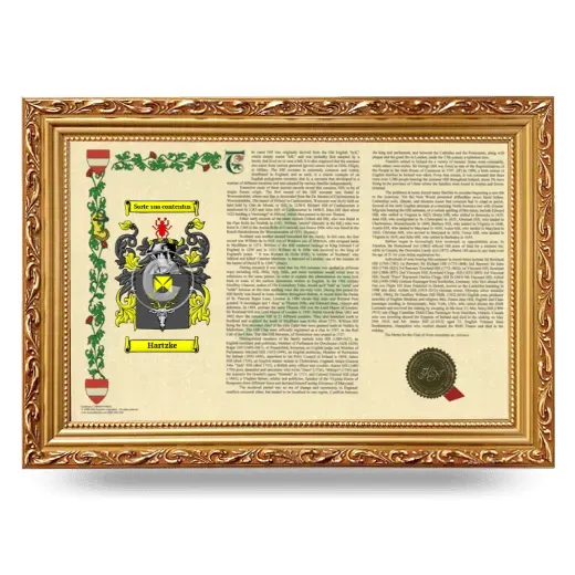 Hartzke Armorial Landscape Framed - Gold