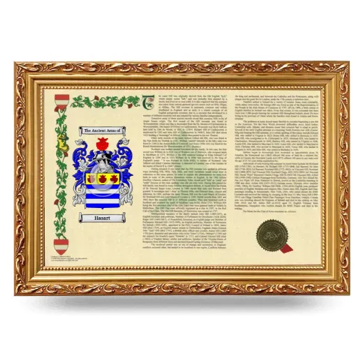 Hasart Armorial Landscape Framed - Gold