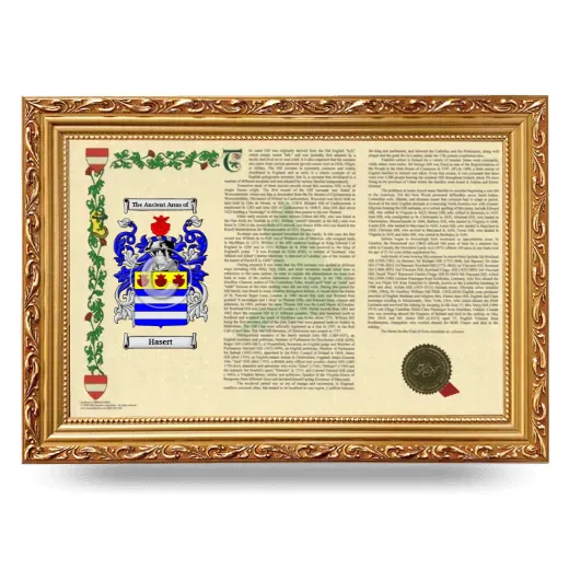 Hasert Armorial Landscape Framed - Gold