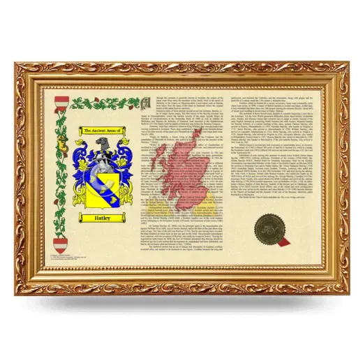Hatley Armorial Landscape Framed - Gold