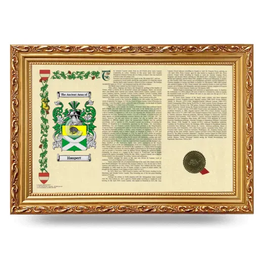 Haupert Armorial Landscape Framed - Gold