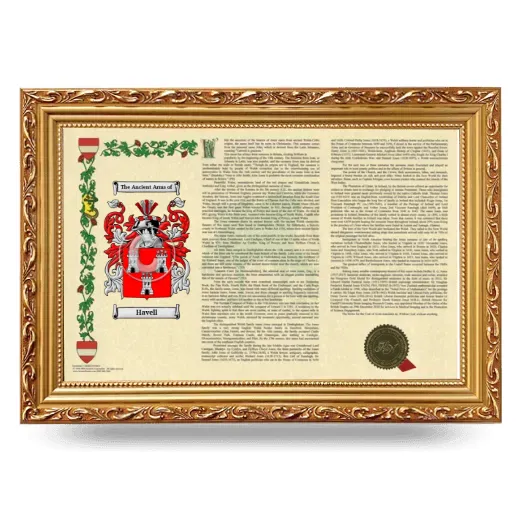 Havell Armorial Landscape Framed - Gold