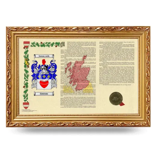Hawson Armorial Landscape Framed - Gold