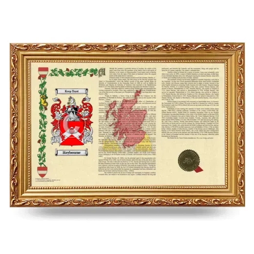 Haybourne Armorial Landscape Framed - Gold