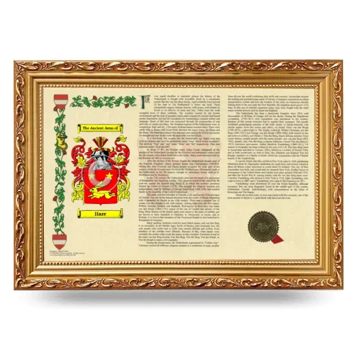 Haze Armorial Landscape Framed - Gold