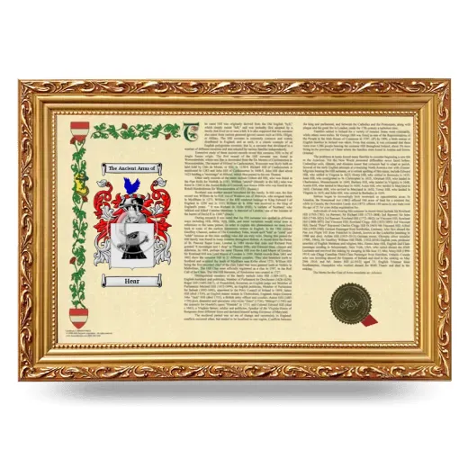 Hear Armorial Landscape Framed - Gold