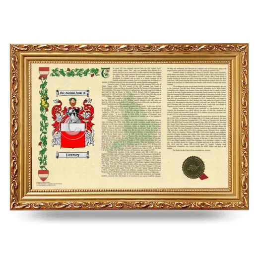 Hearsey Armorial Landscape Framed - Gold