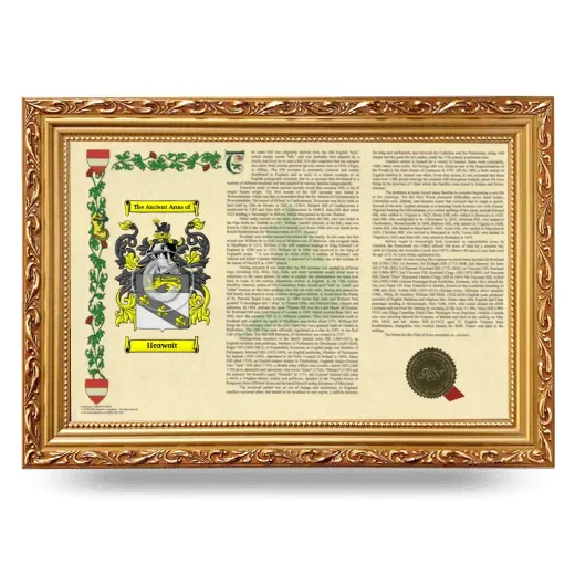 Heawoit Armorial Landscape Framed - Gold