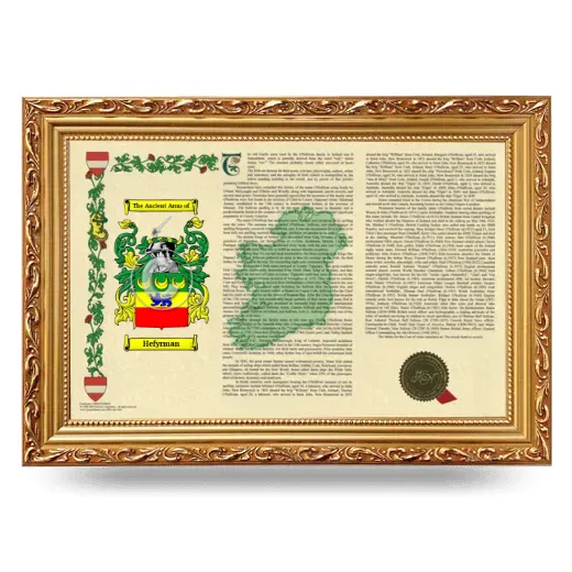 Hefyrman Armorial Landscape Framed - Gold