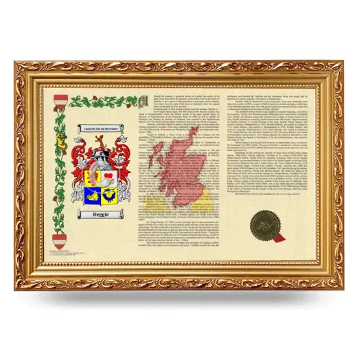 Heggie Armorial Landscape Framed - Gold