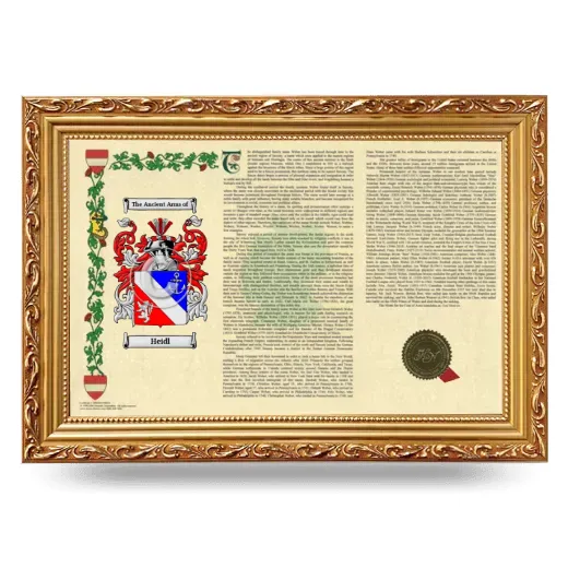 Heidl Armorial Landscape Framed - Gold