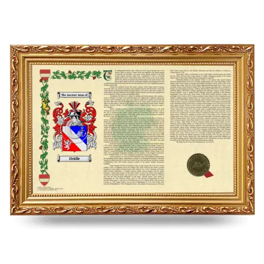 Heidle Armorial Landscape Framed - Gold