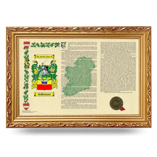 Heiffermynd Armorial Landscape Framed - Gold