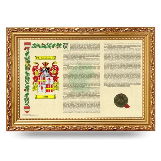 Heise Armorial Landscape Framed - Gold