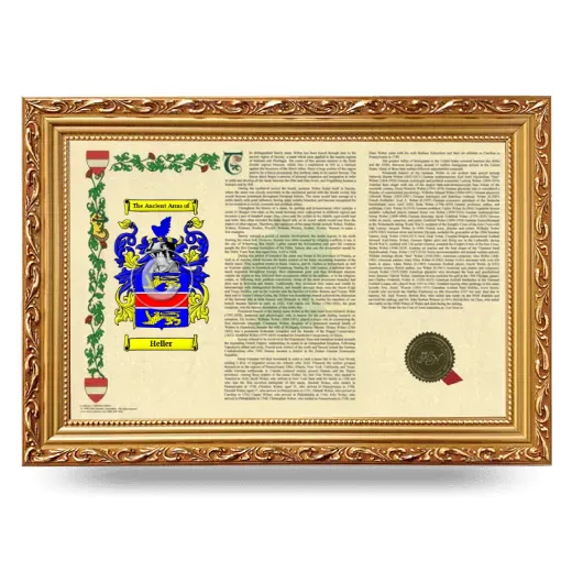 Heller Armorial Landscape Framed - Gold